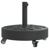 vidaXL Parasollfot med hjul f&ouml;r &Oslash;38 / 48 mm stolpar 27 kg rund