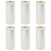 vidaXL Dammskydd med klistertape 6 pcs Transparent 140 x 3300 cm HDPE