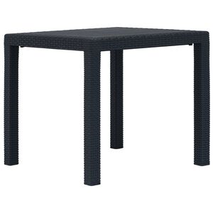vidaXL Tr&auml;dg&aring;rdsbord 79x79x72 cm plastrotting antracit