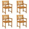 vidaXL Utomhusb&auml;nk 4 pcs Naturlig 56 x 55,5 x 90 cm Massivt Akaciatr&auml;