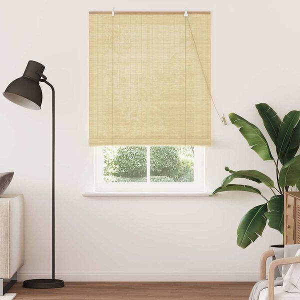 vidaXL Rullgardin med gardiner Natur 100 x 220 cm Bambu
