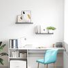 vidaXL Sv&auml;vande v&auml;gghyllor 2 st gr&aring; 60x23,5x3,8 cm MDF