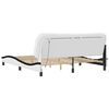 vidaXL Bed Frame with LED without Mattress "Hvar" White and Black 180x200 cm