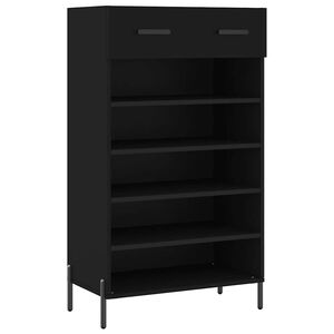 vidaXL Skohylla svart 60x35x105 cm konstruerat tr&auml;