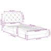 vidaXL Bed Frame without Mattress Blue 80x200 cm Velvet