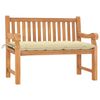 vidaXL Tr&auml;dg&aring;rdsb&auml;nk med dyna 120 cm massiv teak