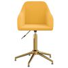 vidaXL Snurrbar matstol gul sammet