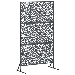 vidaXL Avsk&auml;rmningssk&auml;rm 100 x 50 x 180 cm St&aring;l Antracit