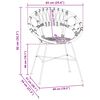 vidaXL Matstol 2 pcs Svart 49 x 51 x 81 cm Rattan och J&auml;rn