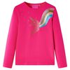 T-shirt med l&aring;nga &auml;rmar f&ouml;r barn stark rosa 92
