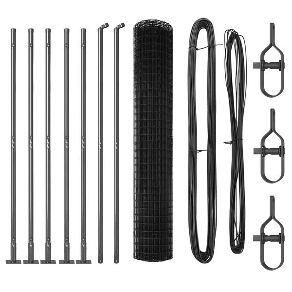 vidaXL Stängsel med stolpe Grå 1,4 x 10 m Stål och PVC