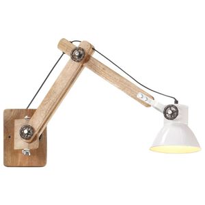 vidaXL V&auml;gglampa industriell stil vit rund E27
