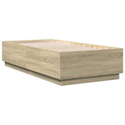 vidaXL Sängram sonoma-ek 90x190 cm konstruerad trä