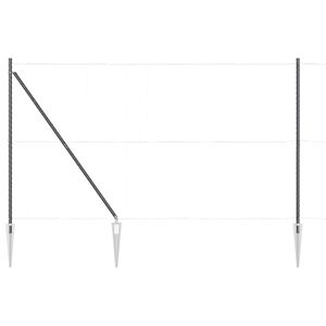 vidaXL St&auml;ngselstolpe 7 pcs Gr&aring; St&aring;l