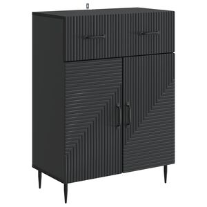 vidaXL Sideboard med l&aring;da Svart 66 x 34,5 x 89,5 cm Konstruerat tr&auml;