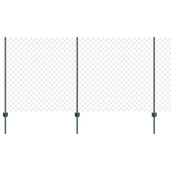 vidaXL St&auml;ngsel och St&aring;nd Gr&ouml;n 1,2 x 25 m St&aring;l