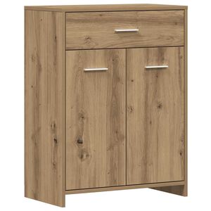vidaXL Badrumssk&aring;p artisan ek 60x33x80 cm konstruerat tr&auml;