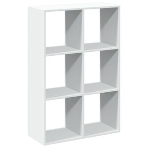 vidaXL Bokhylla/Rumsavdelare vit 69,5x29x103,5 cm konstruerat tr&auml;