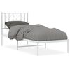 vidaXL S&auml;ngram utan madrass med huvudgavel metall vit 75x190 cm