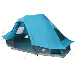 vidaXL Tipi T&auml;lt med tak med lagring Bl&aring; 466 x 310 x 240 cm taffeta