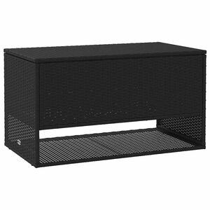 vidaXL Kuddl&aring;da f&ouml;r utomhusbruk svart 100x55x55,5 cm konstrotting