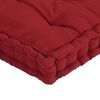 vidaXL Dynor till pallsoffa 4 st vinröd bomull