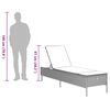 vidaXL Solsängar med dynor 2 st ljusgrå konstrotting