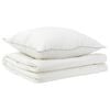 vidaXL T&auml;cke och kudde set 2 pcs 152x203 cm Sommar 140 GSM Ull Vit