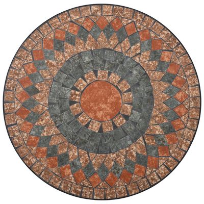 vidaXL Mosaikbord orange/grå 60cm keramik