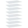 vidaXL Hyllplan 8 st vit h&ouml;gglans 60x40x1,5 cm konstruerat tr&auml;