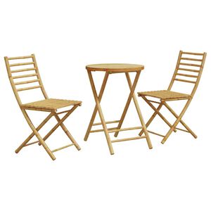 vidaXL Caf&eacute;set 3 delar bambu