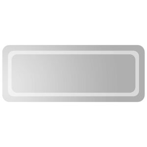 vidaXL LED Badrumsspegel Transparent 100 x 40 cm h&auml;rdat glas