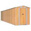 vidaXL Trädgårdsskjul ljusbrun 192x855x223 cm galvaniserat stål
