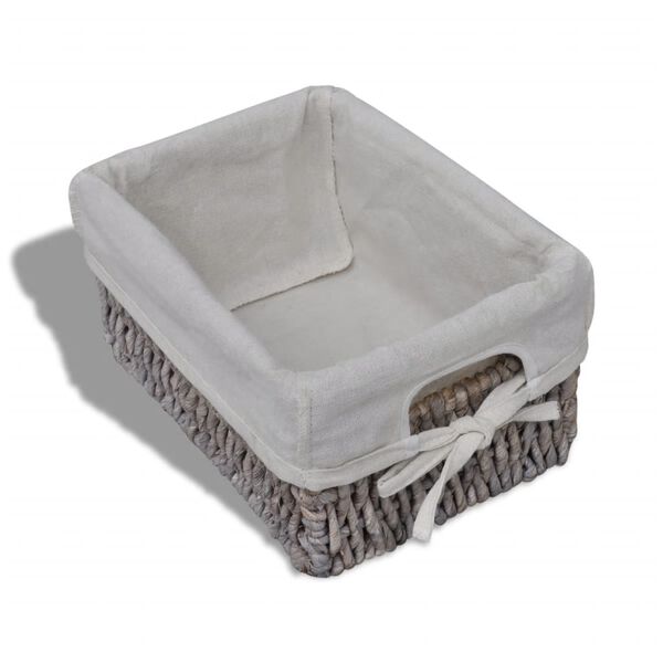 vidaXL Förvaringshylla med 3 korgar trä brun