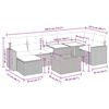 vidaXL Loungegrupp f&ouml;r tr&auml;dg&aring;rden m dynor 8 delar ljusgr&aring; konstrotting