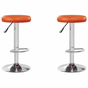 vidaXL Barpall 2 pcs 31 x 31 x 87 cm Konstl&auml;der Sv&auml;ngbar