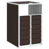 vidaXL Skjul f&ouml;r sopk&auml;rl brun 72x81x115 cm st&aring;l