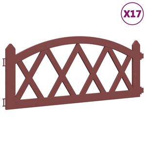 vidaXL Rabattkanter 17 st r&ouml;d 10 mm PP
