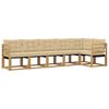 vidaXL Utomhussoffset 6 st Vit och Beige