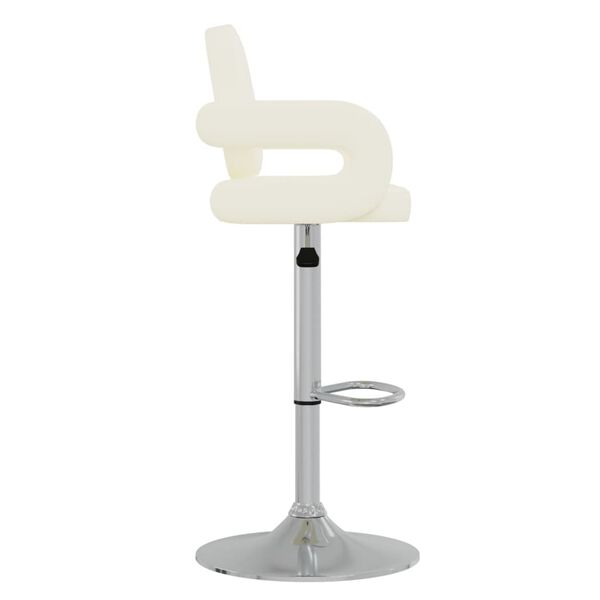 vidaXL Barstol gr&auml;ddvit konstl&auml;der