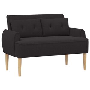 vidaXL Loveseat med knapprapport Svart 117 x 67 x 77 cm Boucl&eacute;