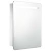 vidaXL Badrumsspegel med sk&aring;p LED 60x11x80 cm