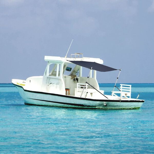 vidaXL Förlängningsdel för båtkapell marinblå 170x208x(115-183) cm