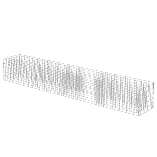 vidaXL Planteringsgabion upph&ouml;jd galvaniserat st&aring;l 360x50x50 cm