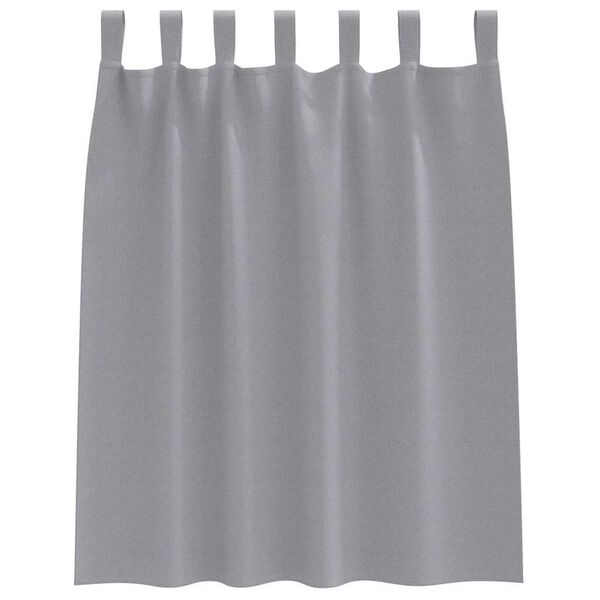vidaXL Mörkläggningsgardiner med Ringar 2 pcs Ljusgrå 140 x 140 cm