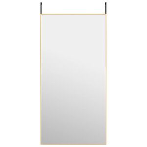 vidaXL D&ouml;rrspegel guld 50x100 cm glas och aluminium