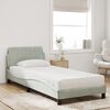 vidaXL Bed with Mattress "Dover" Light Grey 90x200 cm Velvet