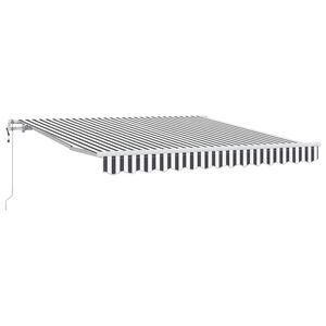 vidaXL Markis automatiskt inf&auml;llbar antracit&vit 300x250 cm