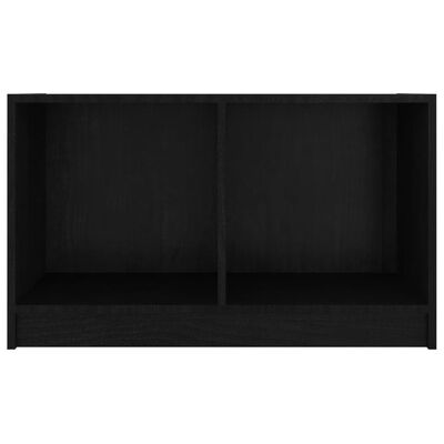 vidaXL TV-bänk svart 70x33x42 cm massiv furu