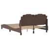 vidaXL Bed Frame "Viana" with LED without Mattress Brown 140x200 cm